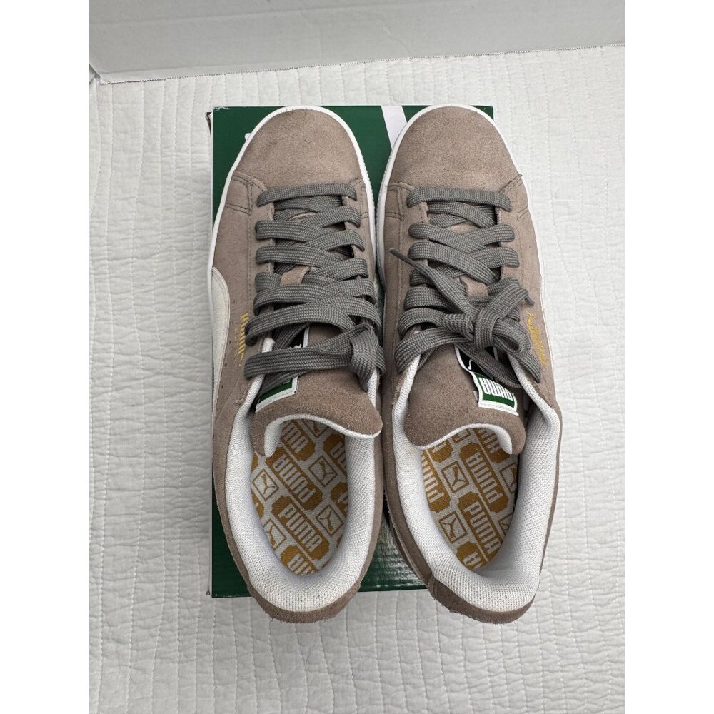 Puma Classic Suede Grey Leather Low Top Lace Up Sneaker Men 7 - Picture 7 of 13